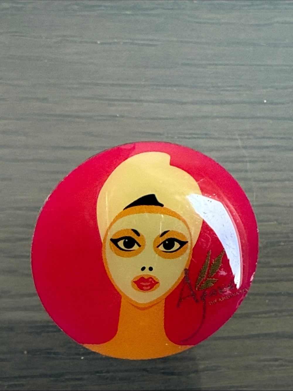 Unique Lady style vintage broach Pink Lady Graphic Artwork Pin